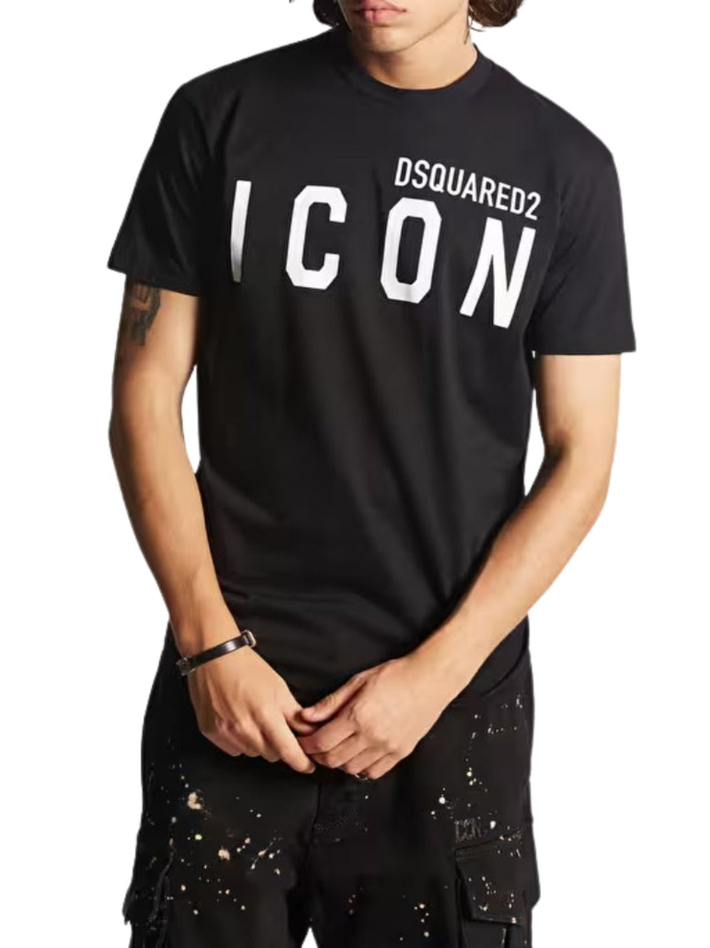 Dsquared2 Icon Print Logo Black T-Shirt