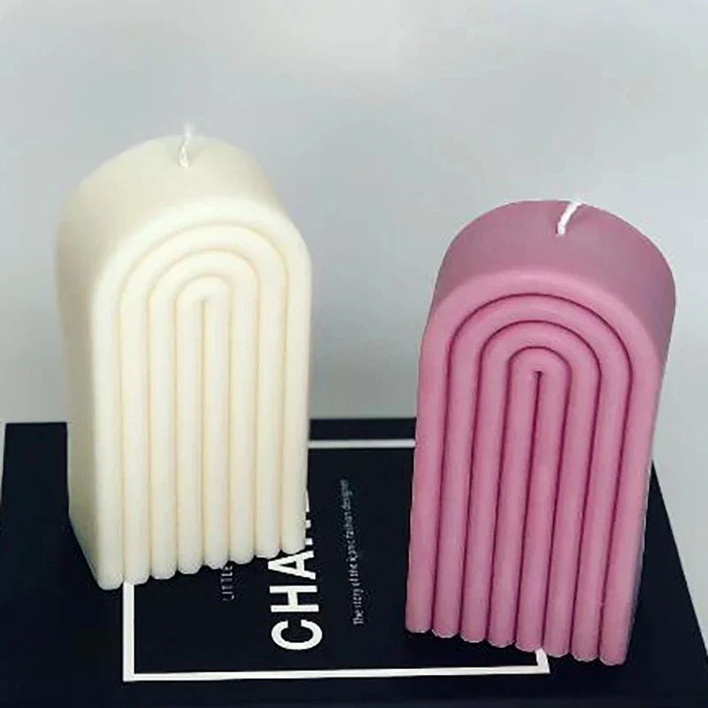 Creative Arch Door Silicone Candle Mold DIY Rainbow Bridge Plaster Epoxy Resin Candles Making Supplies Home Decor Art Craft New