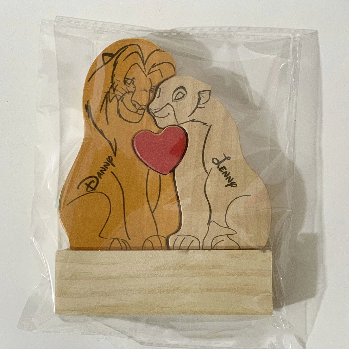 DIY Lion King Wooden Family Puzzle Personalized Name Puzzles Wooden Lions Puzzle Home Decor Thanksgiving Christmas Warm Gifts