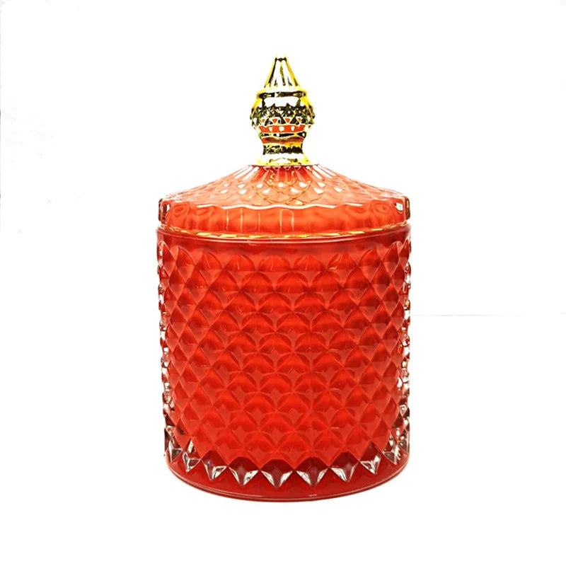 Luxury 10oz elegant Empty Candle vessels with lid For Wedding market