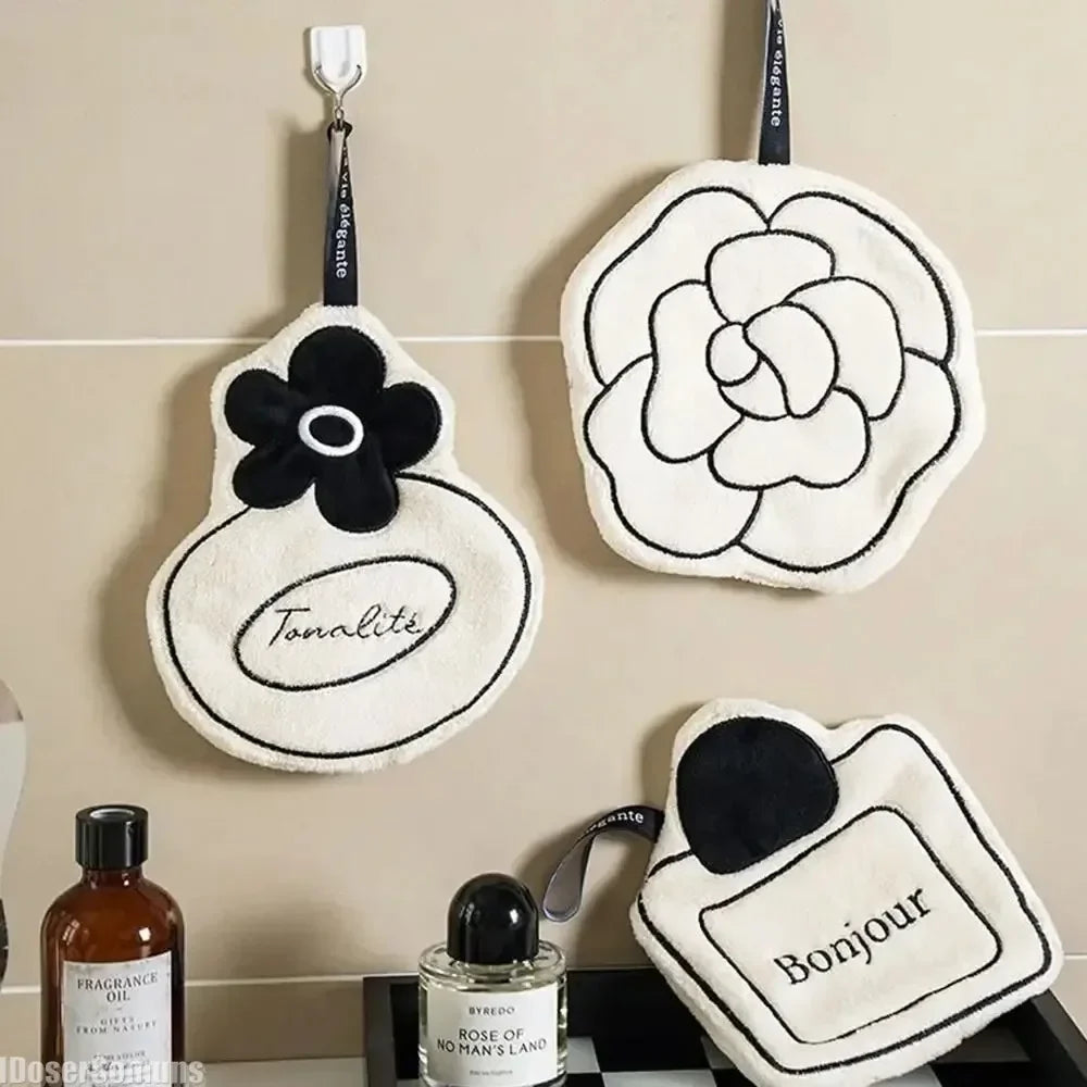 Bathroom NEW Double-thickness Hand Towel Home Convenient Hanging Quick-drying Absorbent Hand Towel Kitchen Foot Mat