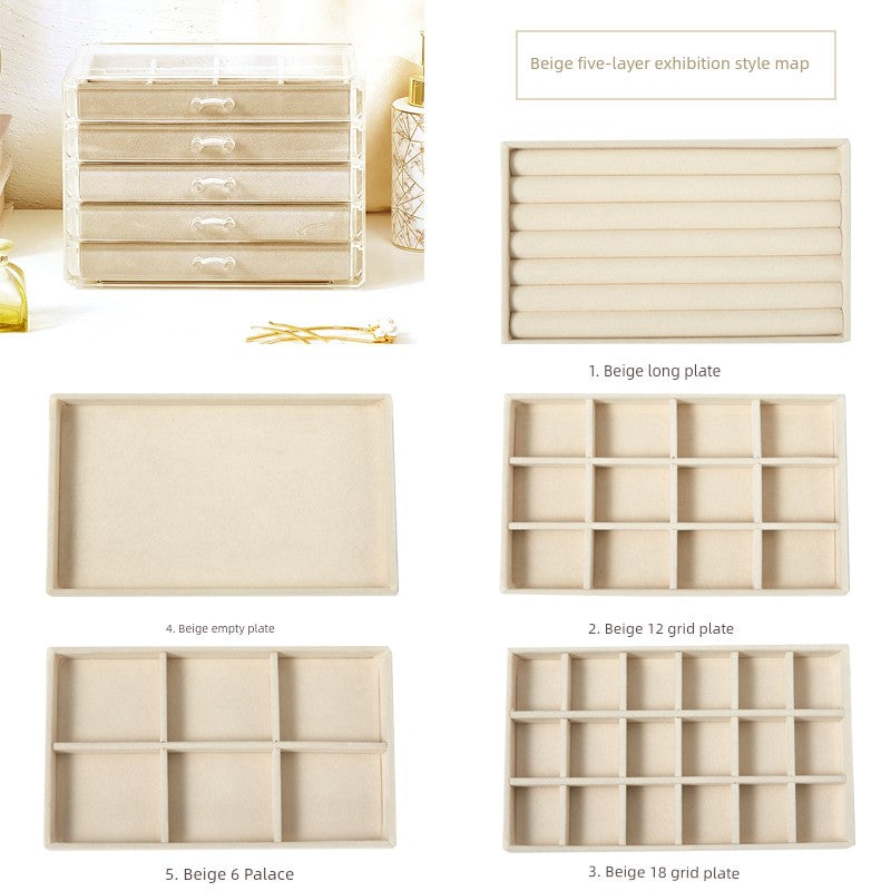 Ear Studs For Home Classification Transparent Jewelry Box