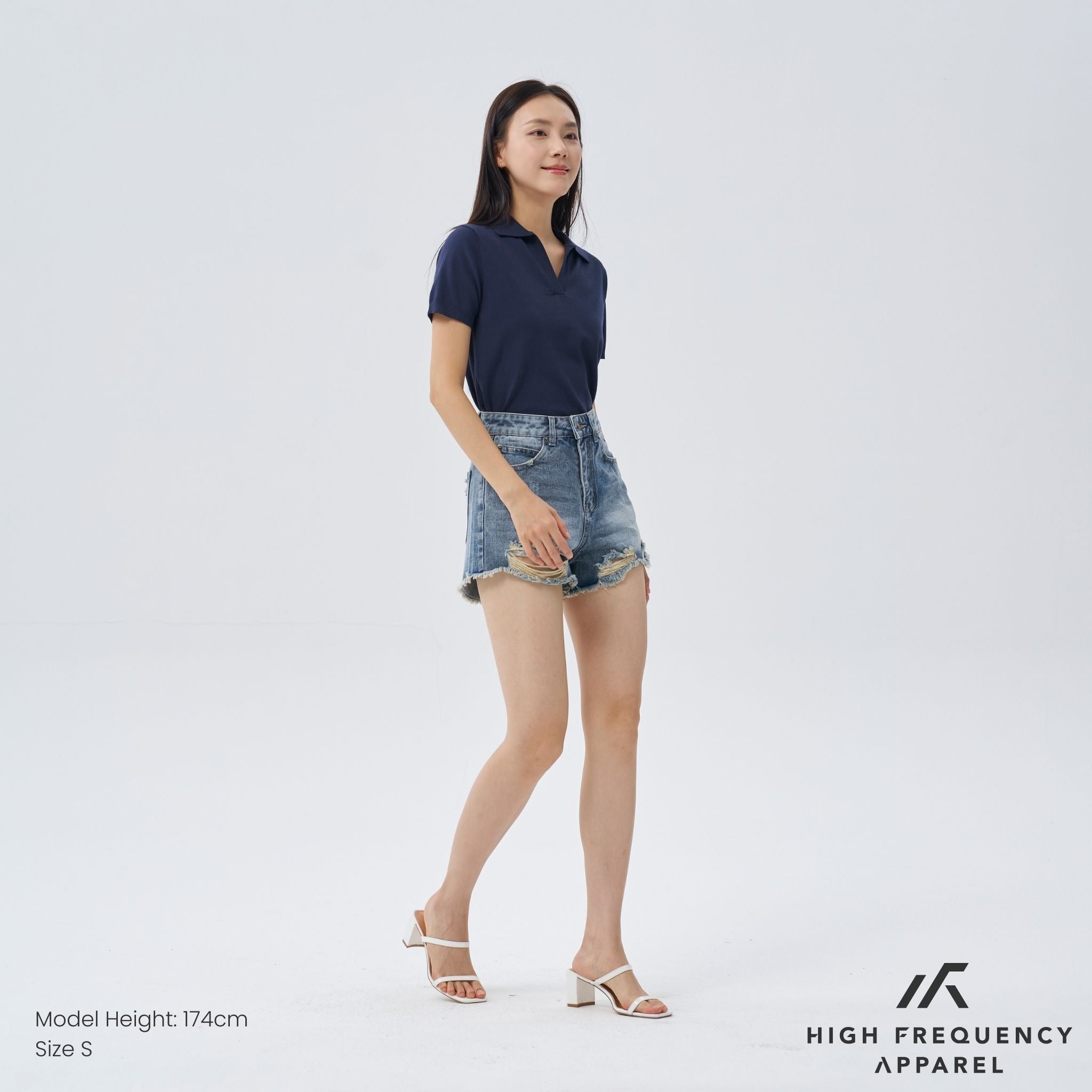Distressed Denim Shorts