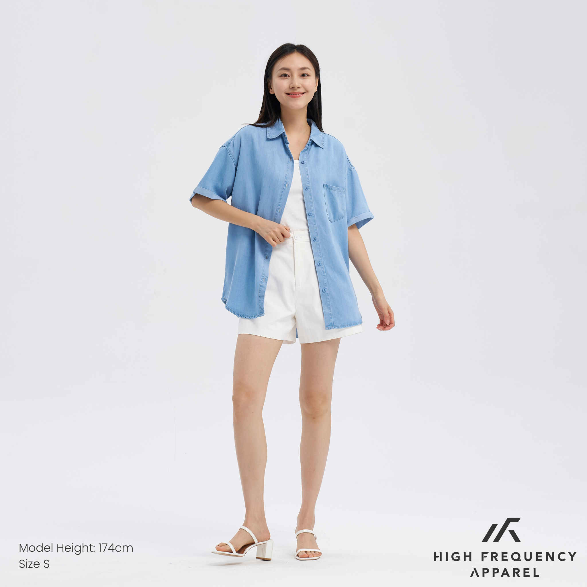 Tencel Denim Relaxed Short Sleeve Shirt