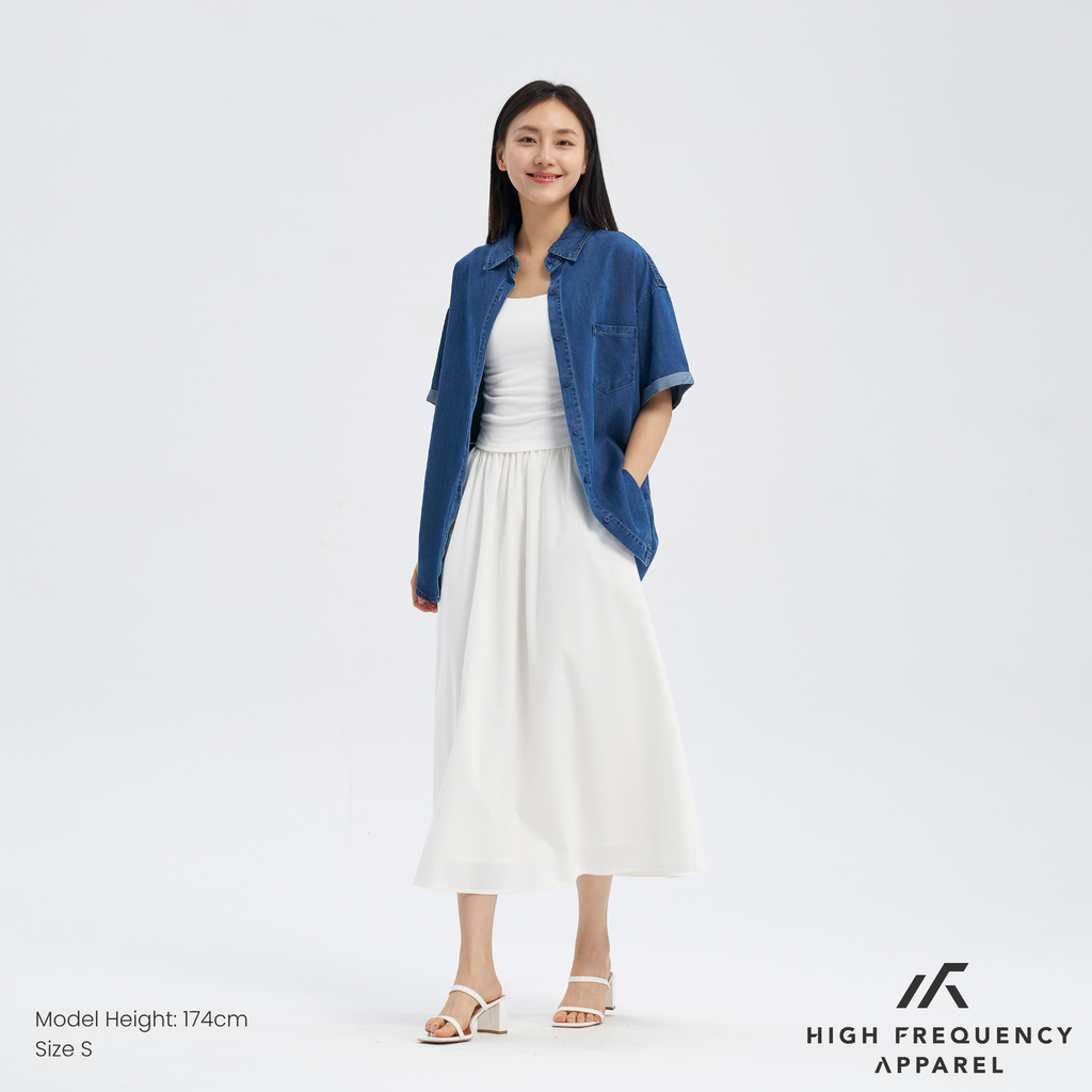 Tencel Denim Relaxed Short Sleeve Shirt