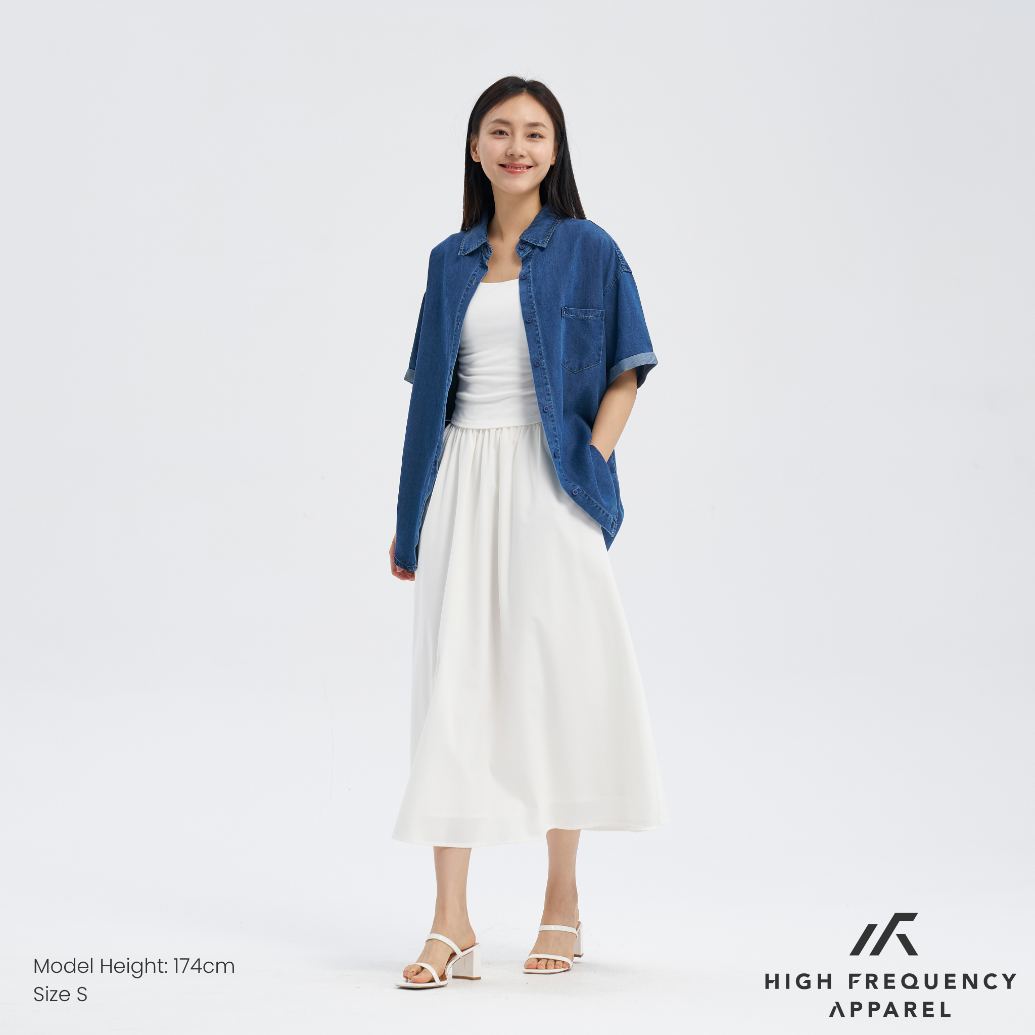 Tencel Denim Relaxed Short Sleeve Shirt