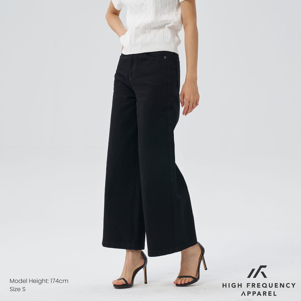 Ultra Wide Leg Dark Denim Jeans