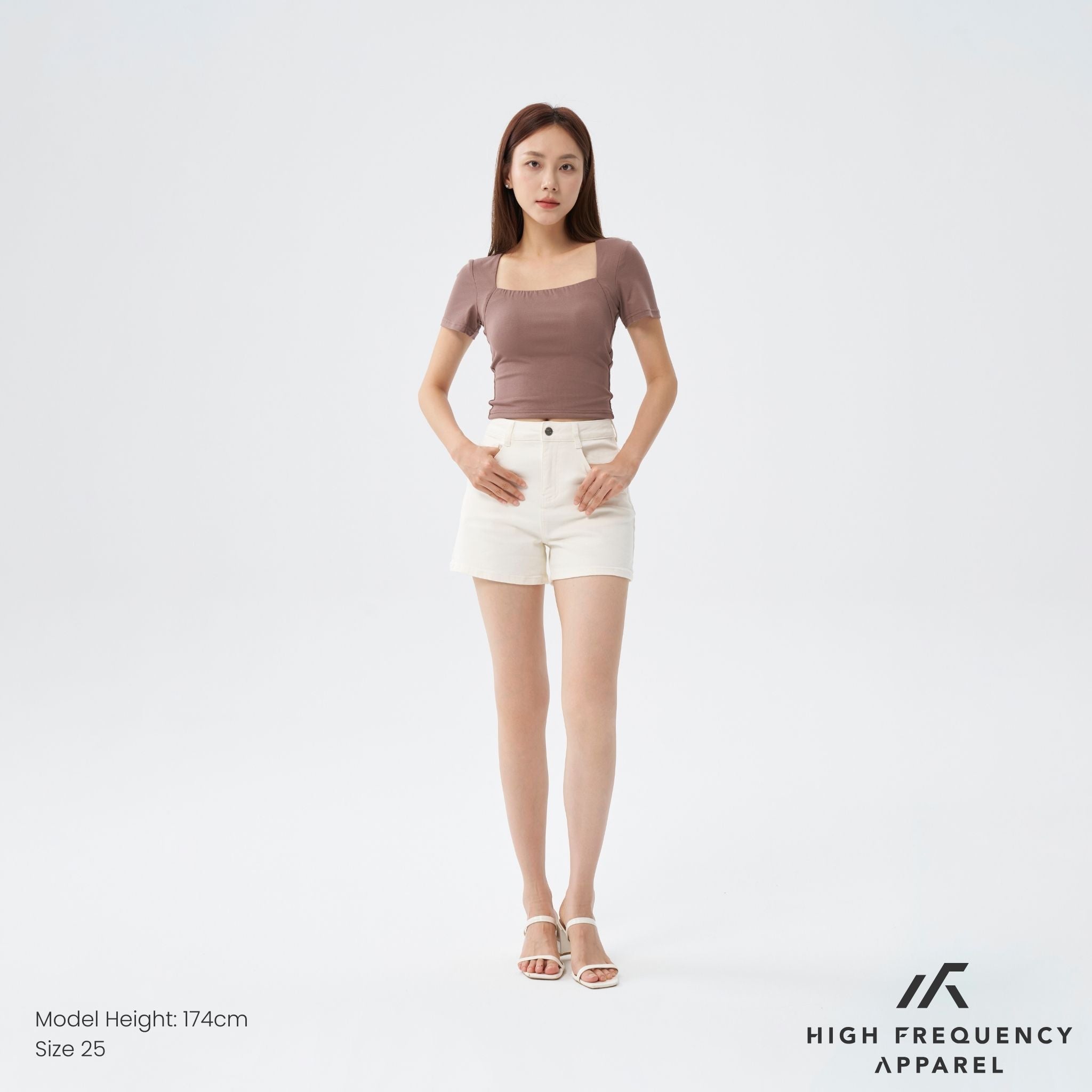 BW Mid-Waisted Stretch Denim Shorts