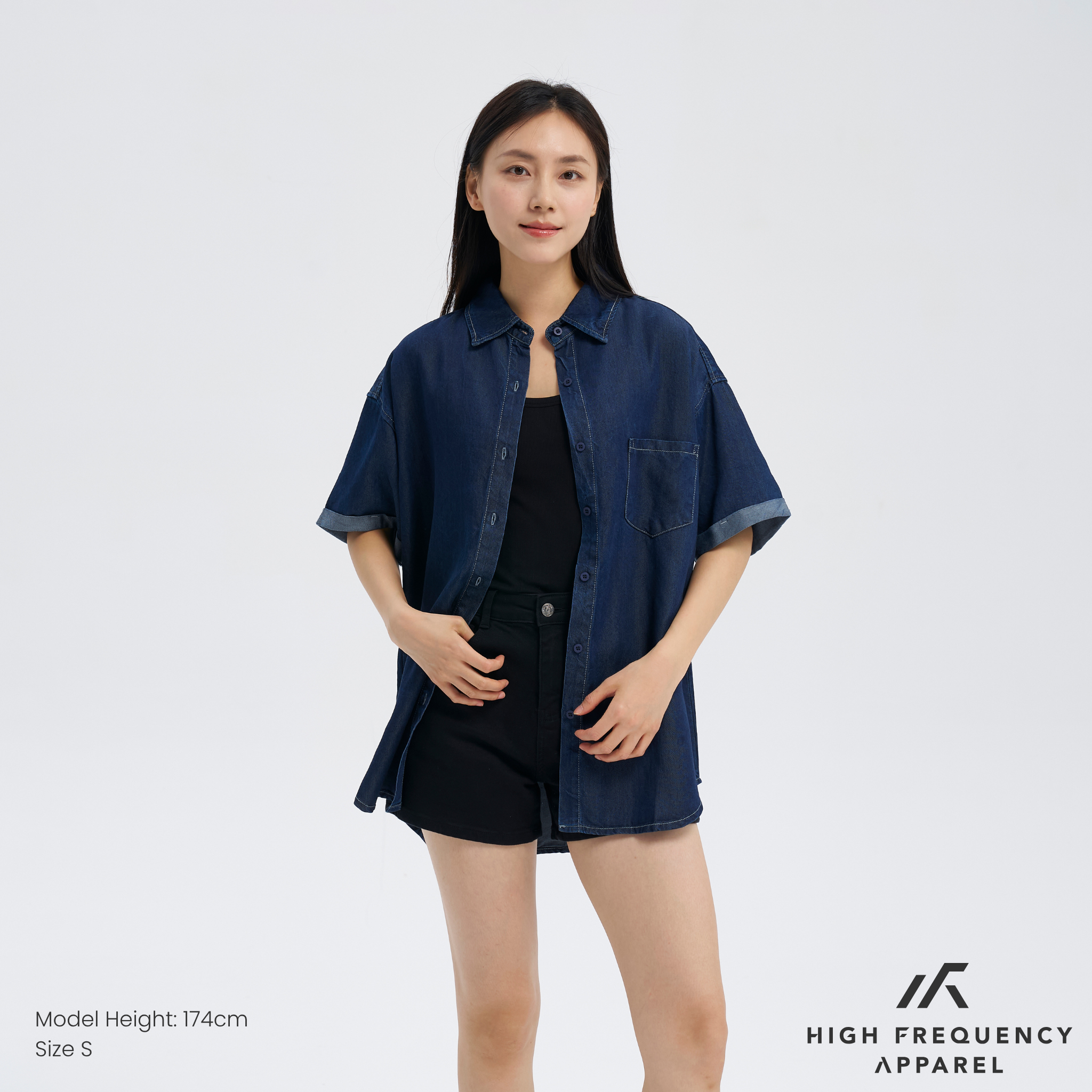 Tencel Denim Relaxed Short Sleeve Shirt