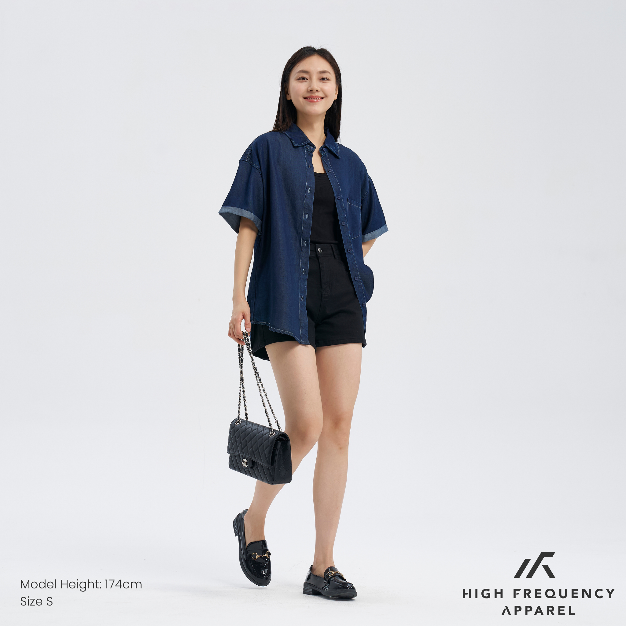 Tencel Denim Relaxed Short Sleeve Shirt