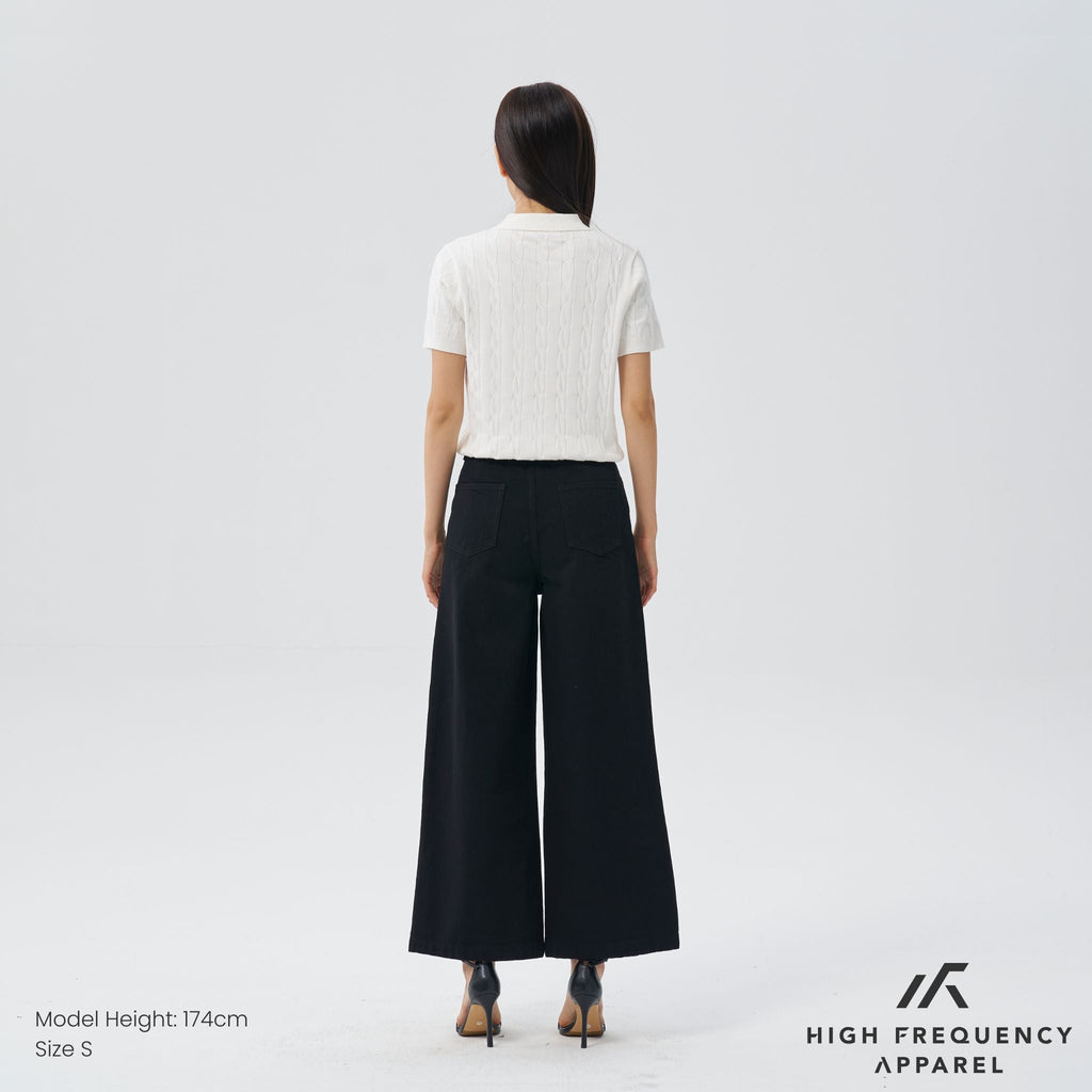 Ultra Wide Leg Dark Denim Jeans