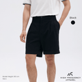 Double Pleated Waistband Shorts with Cuffed Hem