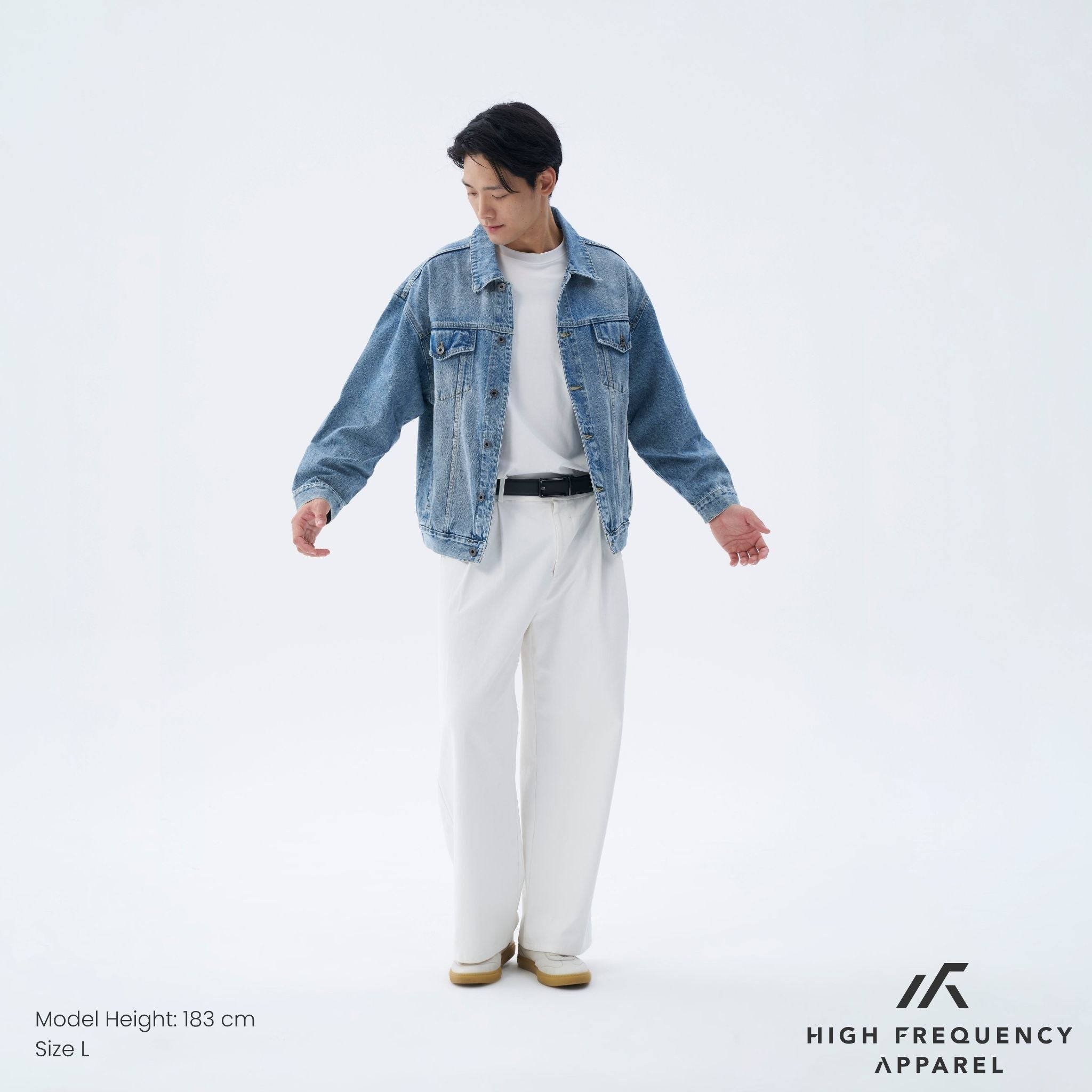 Unisex Oversized Denim Jacket – Timeless Relaxed Fit