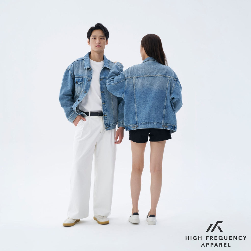 Unisex Oversized Denim Jacket – Timeless Relaxed Fit