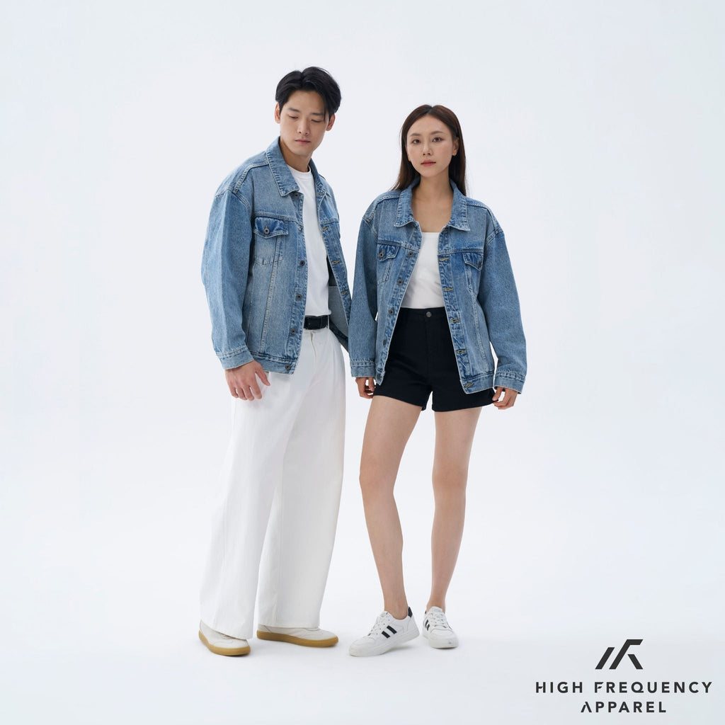 Unisex Oversized Denim Jacket – Timeless Relaxed Fit