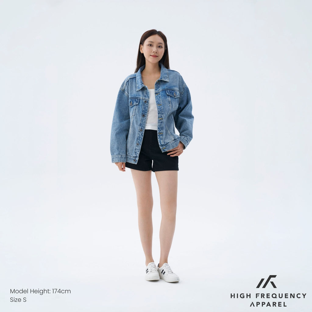Unisex Oversized Denim Jacket – Timeless Relaxed Fit