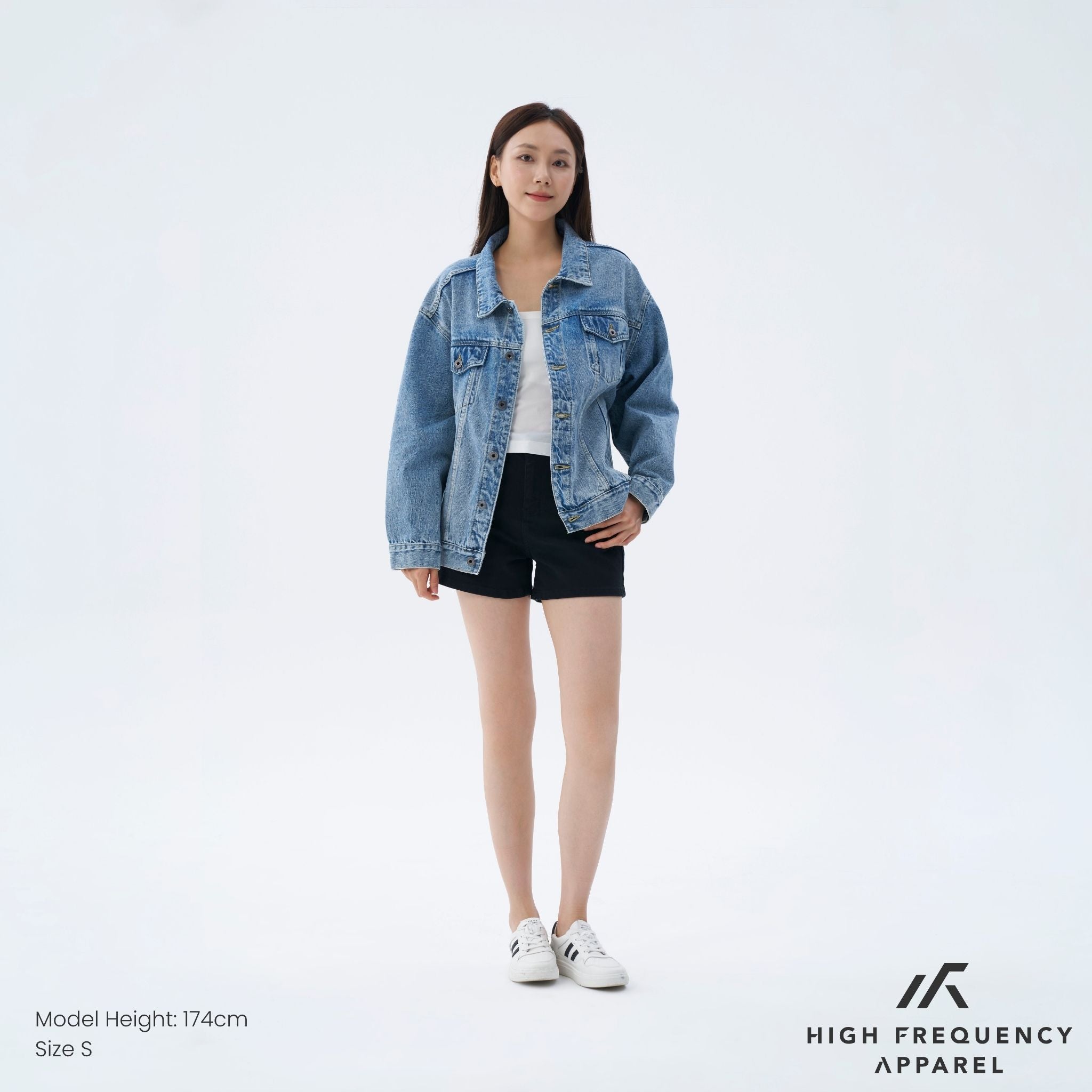 Unisex Oversized Denim Jacket – Timeless Relaxed Fit