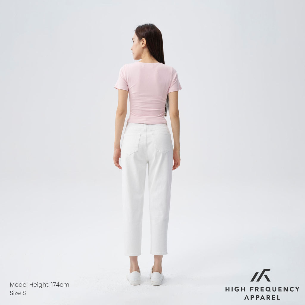 BW High Waisted Ankle-Length Mom Denim Jeans