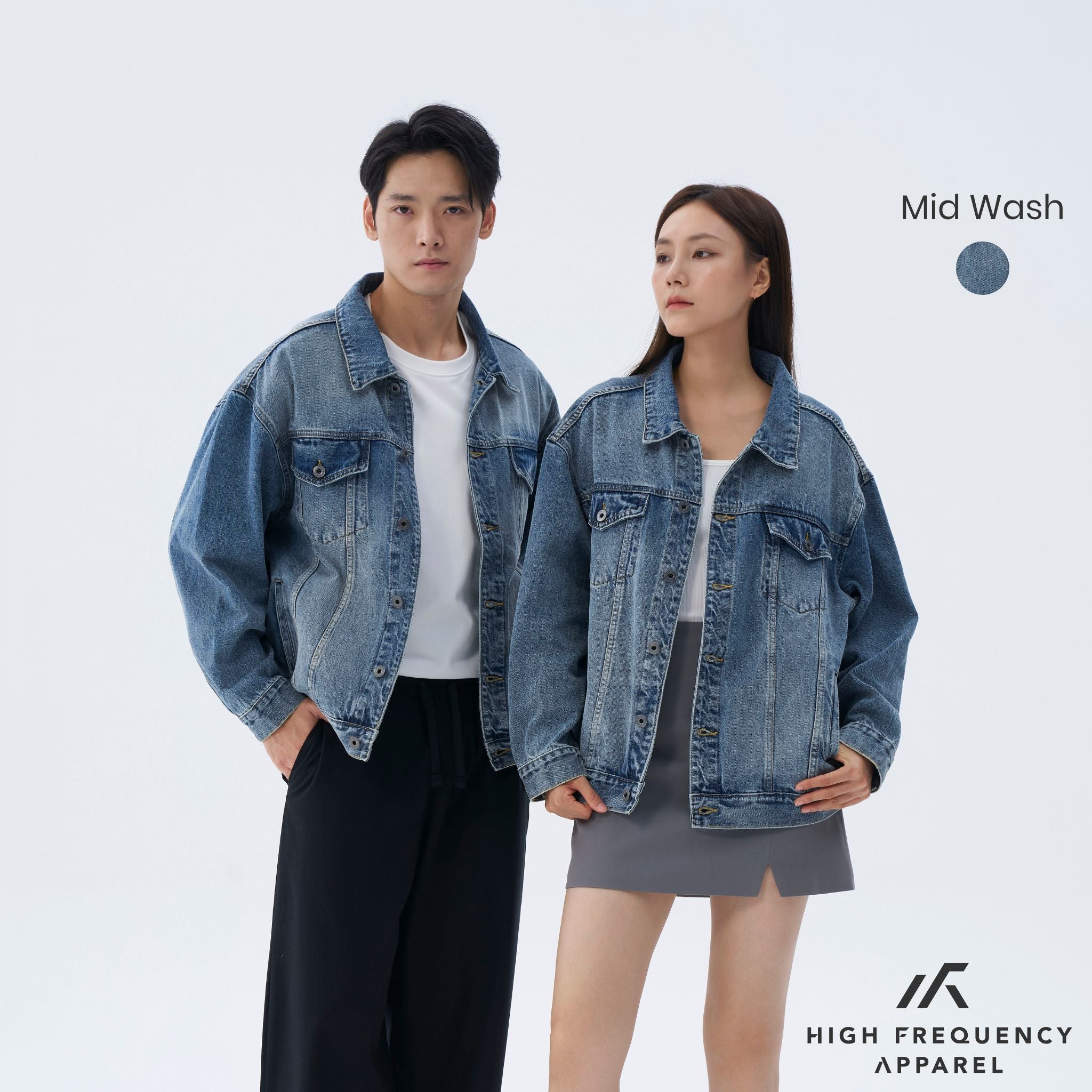 Unisex Oversized Denim Jacket – Timeless Relaxed Fit