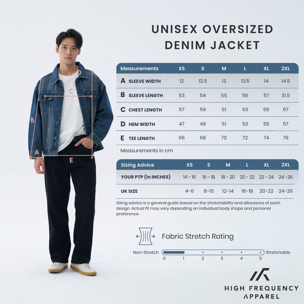 Unisex Oversized Denim Jacket – Timeless Relaxed Fit