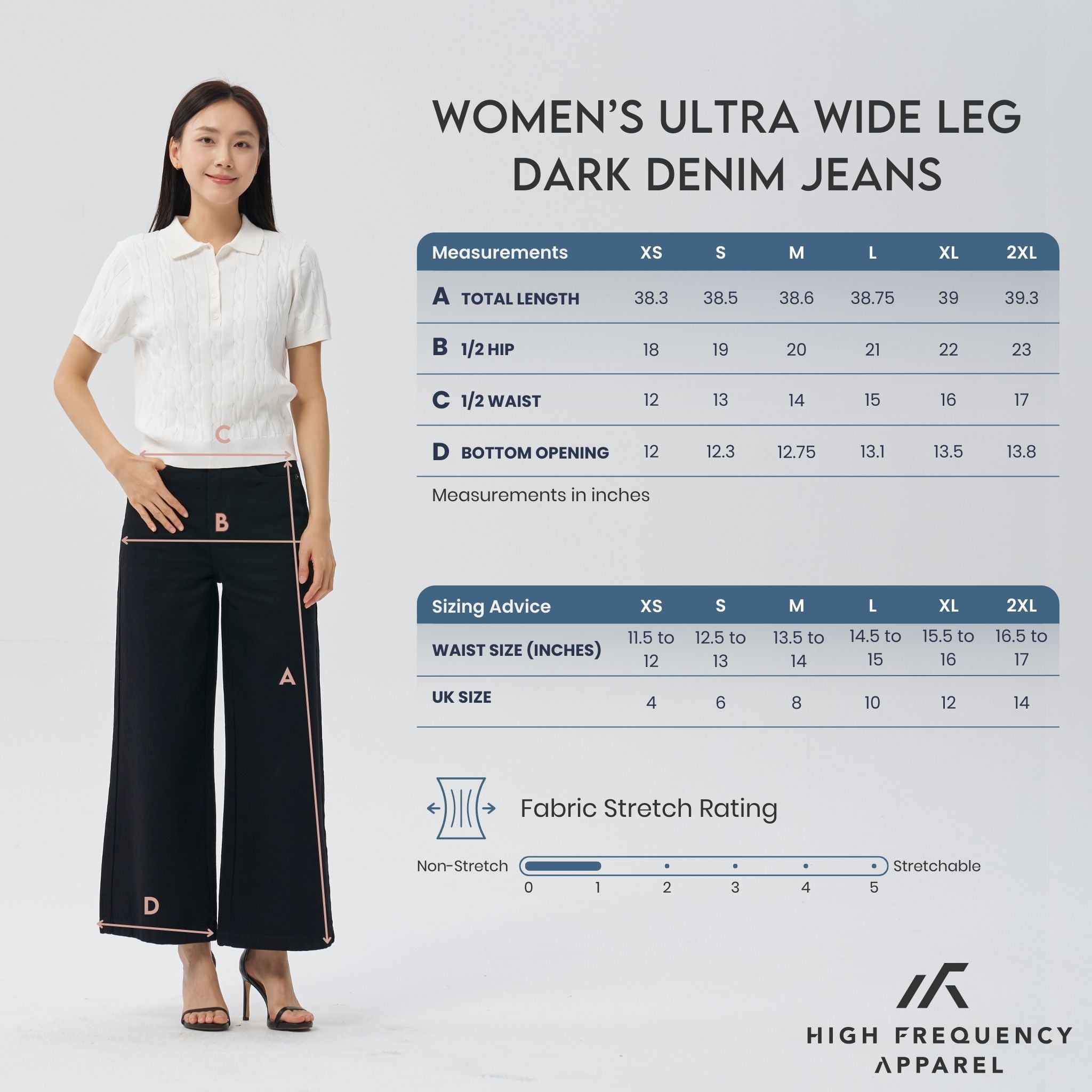Ultra Wide Leg Dark Denim Jeans