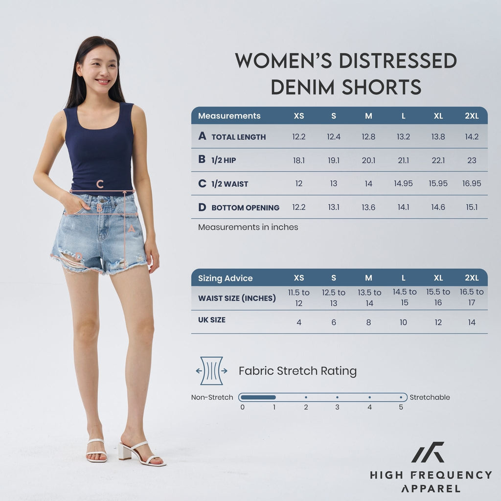 Distressed Denim Shorts