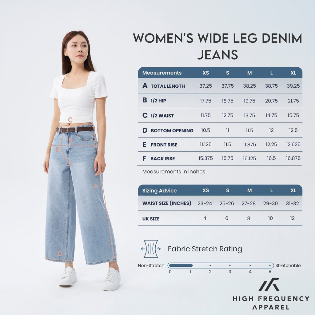 Wide Leg Mid-Waisted Ankle Length Denim Jeans