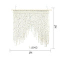 Room Decor Hand Woven Tapestry Wall Curtains With Bohemian Leaves