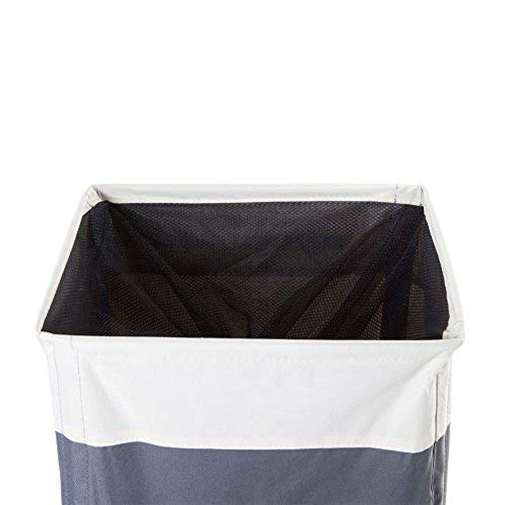 Wide Laundry Bag with Wheels - Beige/Dark Grey