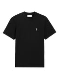 Ami Paris Ami de Couer White Logo T-Shirt in Black