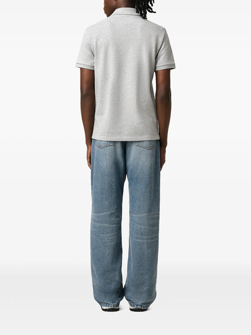 Ami Paris Ami De Coeur Polo Shirt in Grey