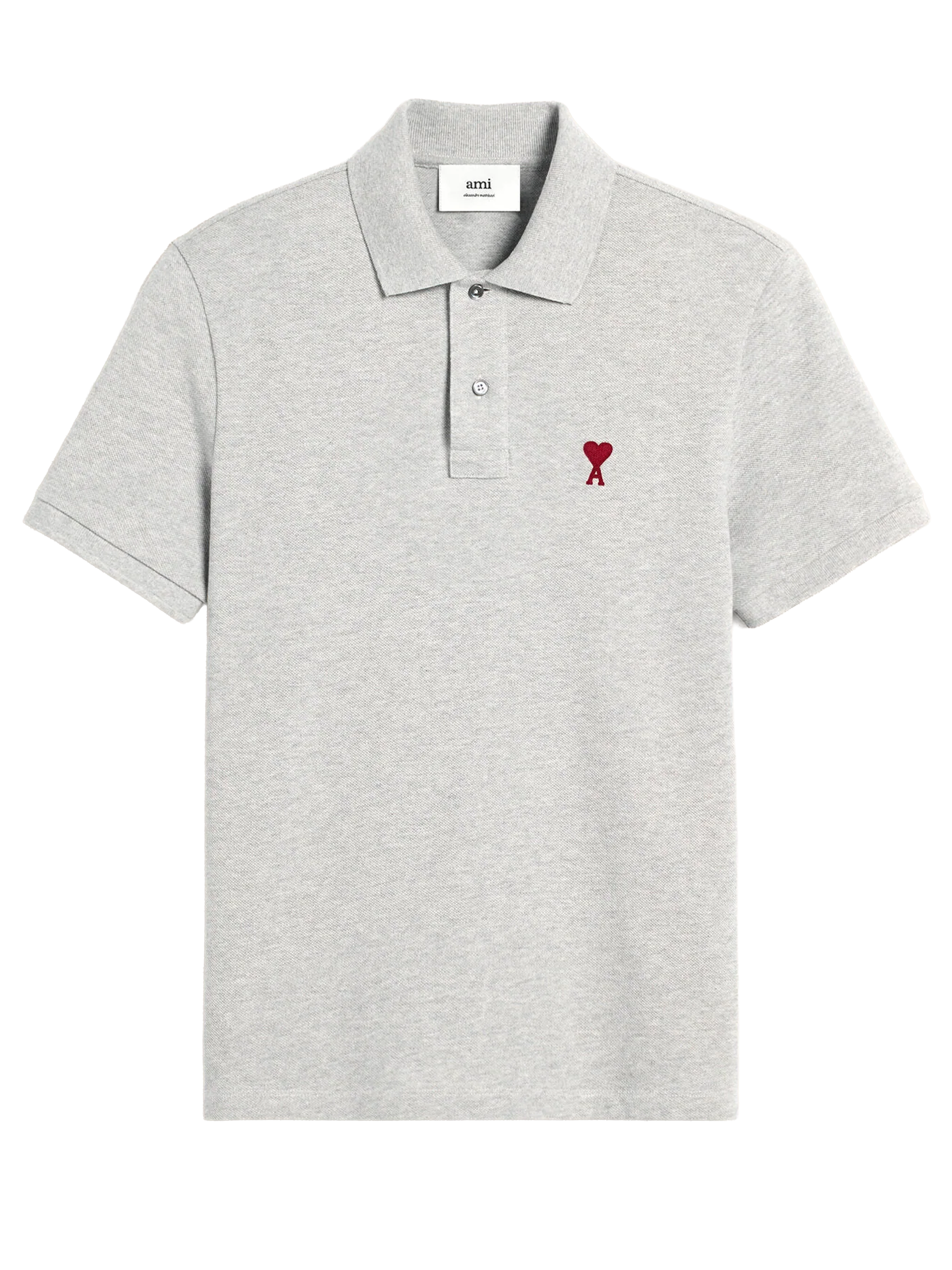 Ami Paris Ami De Coeur Polo Shirt in Grey