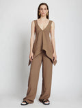 PROENZA SCHOULER WHITE LABEL V-Neck Pique Top