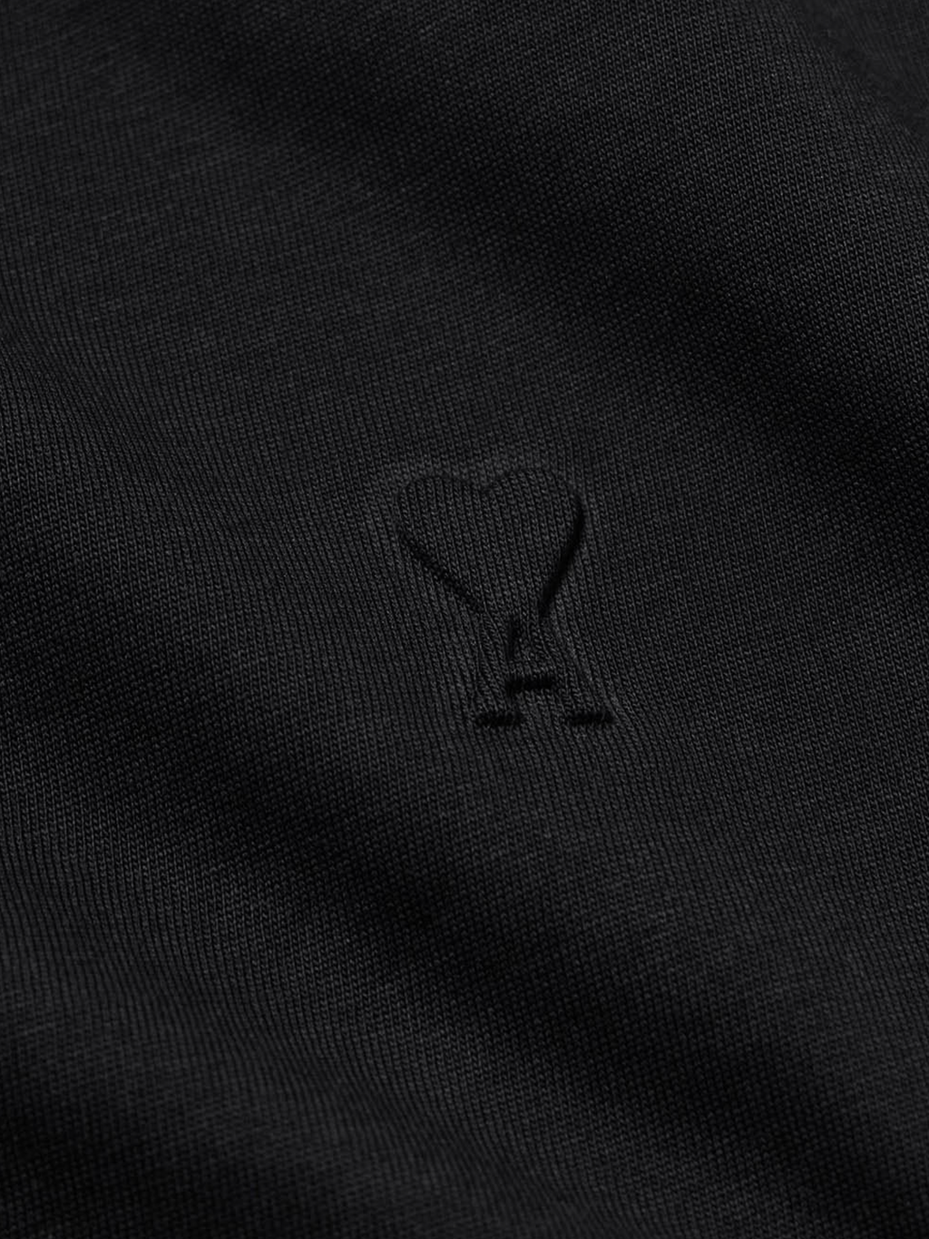 Ami Paris 'Ami De Coeur' Logo-Embossed T-Shirt in Black